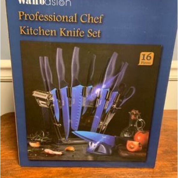 New Wanbasion 16 Pieces Kitchen Knife Set - Picture 7 of 7